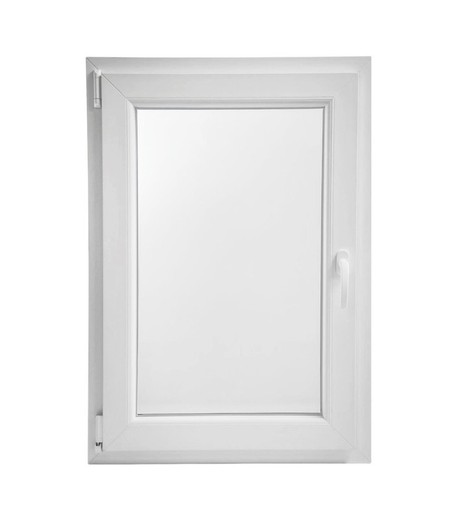 PVC window with double glass 110x58 tilt-and-turn left. Cando 7006 series.