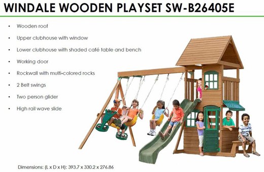kidkraft windale wooden play set