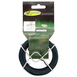 Green plastic coated metal wire 2mm 15 m unit