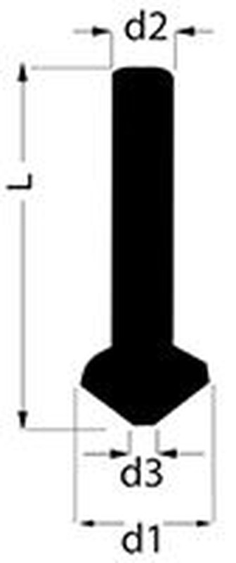 Svasatore conico DIN 335 forma C 90º HSS codolo conico Morse — Brycus