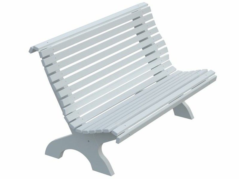 Gartenbank aus Holz Palmako Fred 140x73cm weiß — Brycus