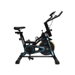Keboo 500 -serien stationær spinningcykel med 13 kg svinghjul justerbart sæde og håndtag og LCD -display