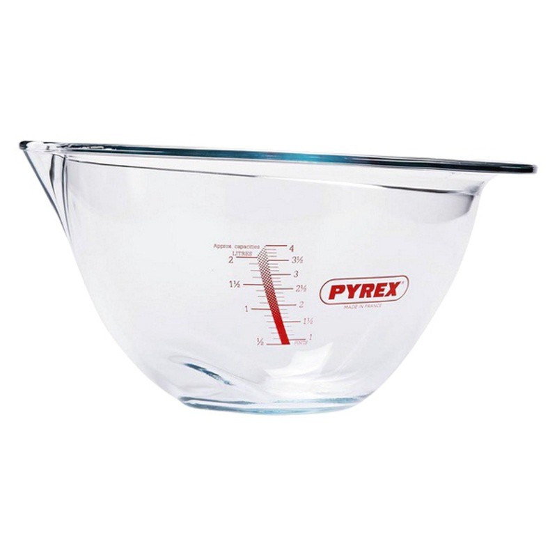 Pyrex Prep&Store Px Ciotola graduata in vetro borosilicato trasparente (23  x 15 x 6,5 cm - 1,1 l) — Brycus
