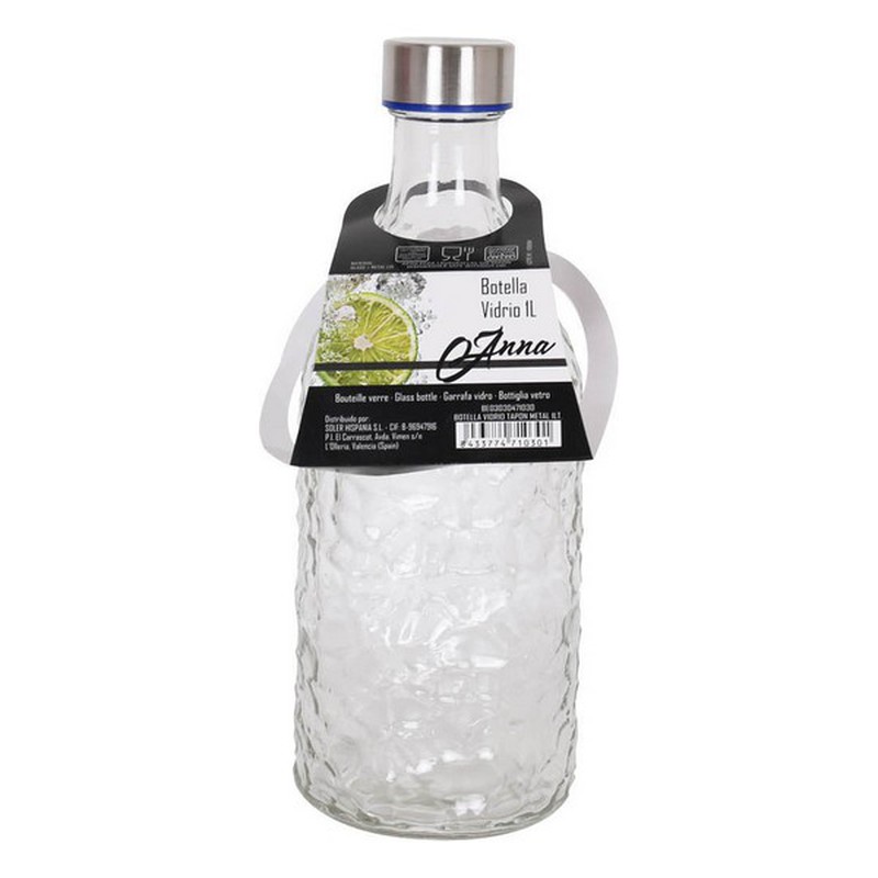 Bouchon à vis transparent bouteilles en verre vides 1000 ml portes