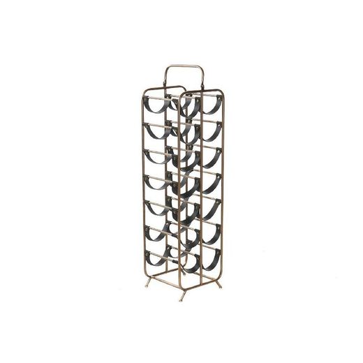 DKD Home Decor Flaschenregal Metall Schwarz Gold (25,5 x 23,5 x 95 cm)