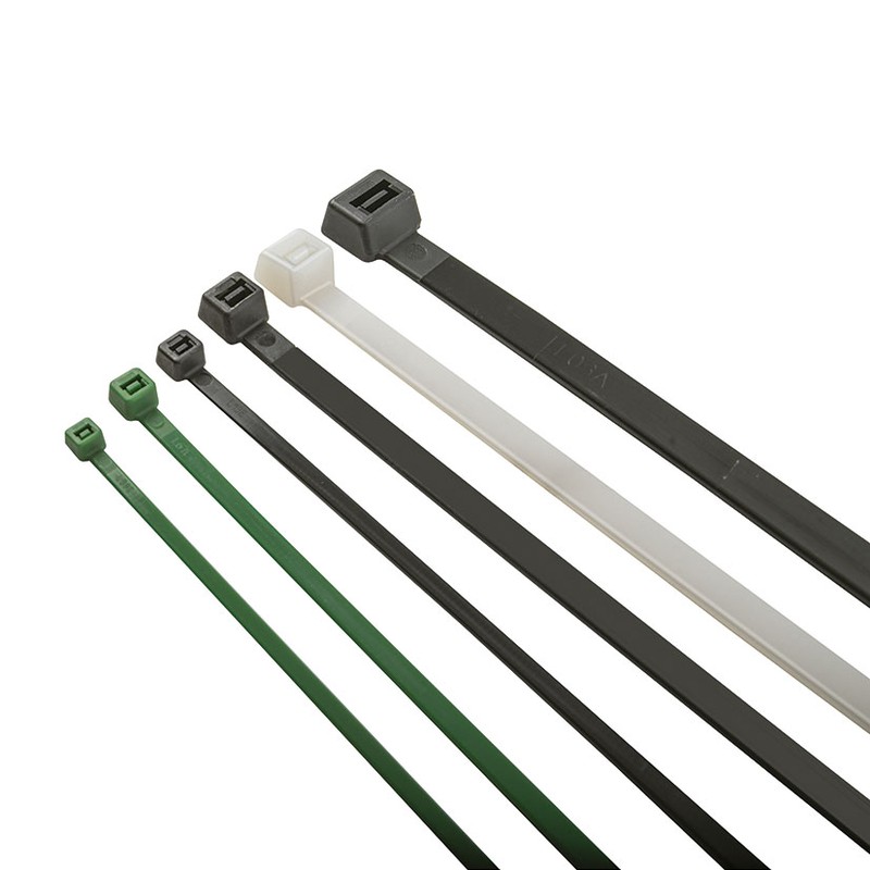 Attache-câble en nylon vert 140x3.6 100 pièces