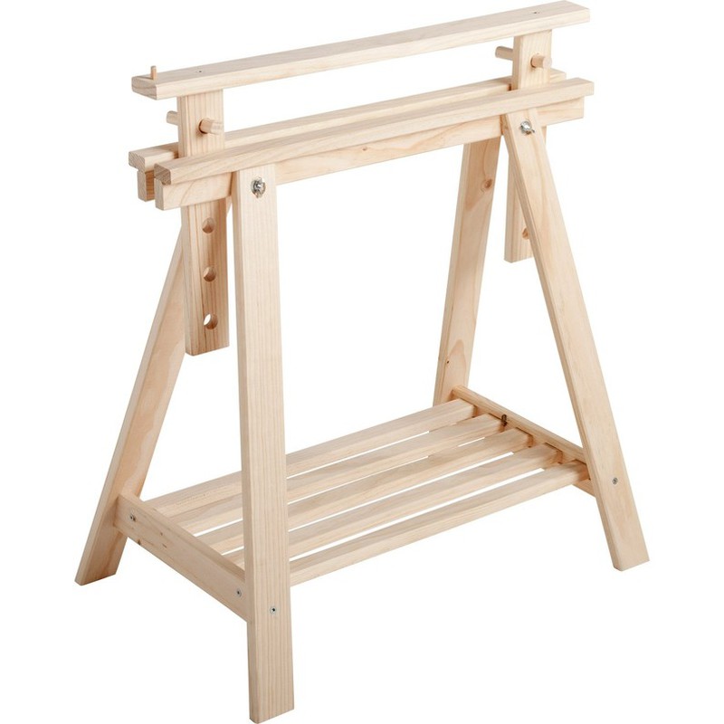 Cavalletto da tavolo regolabile 27,3x30x58-82 cm in legno naturale per  bambini e adulti