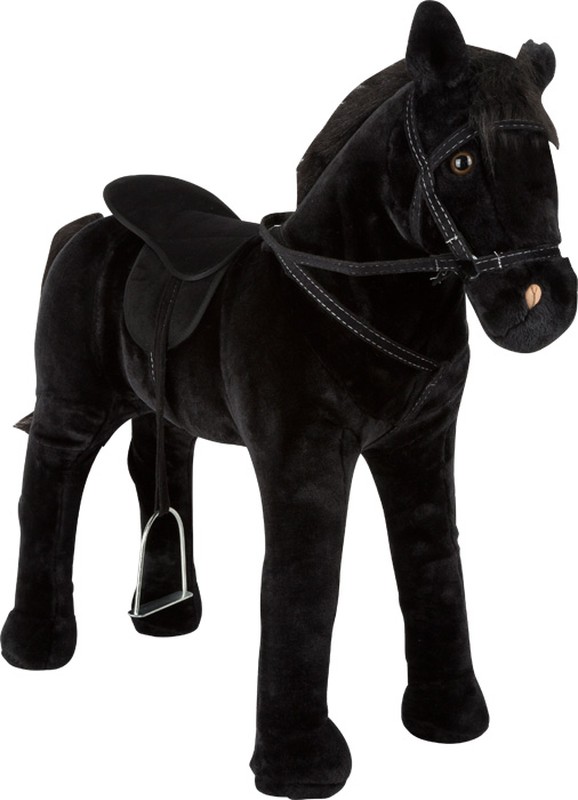 Cavallo giocattolo con suono, nero. — Brycus
