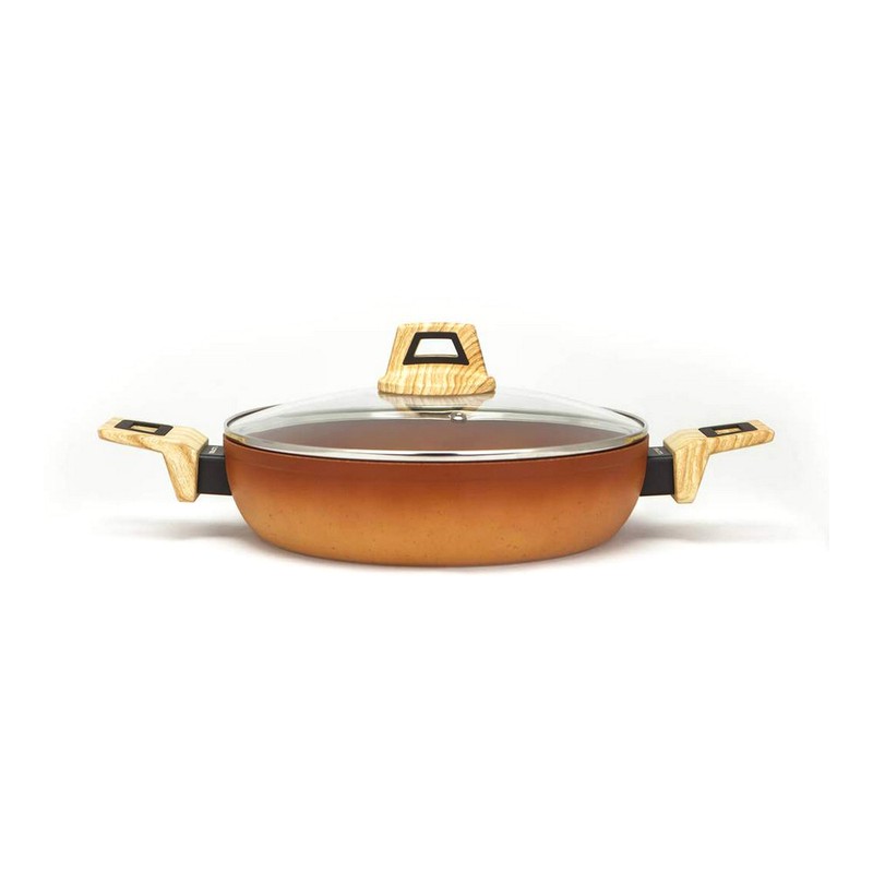 Amercook Padella in Terracotta con Coperchio 28 cm — Brycus