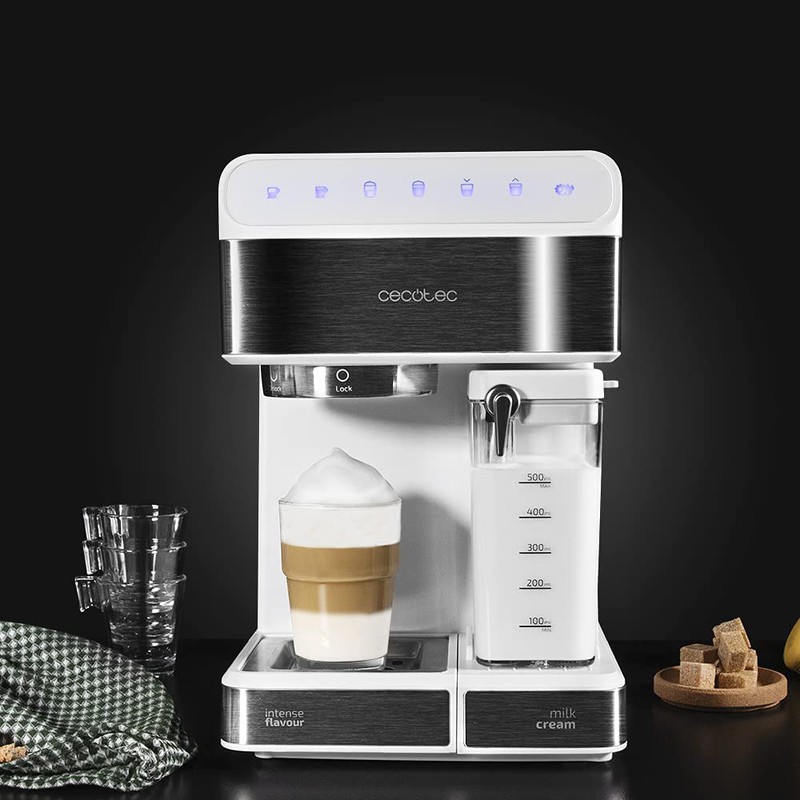 Macchina da caffè semiautomatica Power Instant-ccino 20 Touch Serie Bianca  Cecotec — Brycus