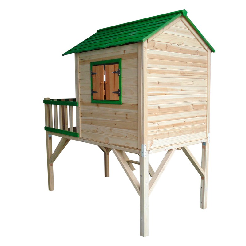 Casita infantil madera KELA VERDE 1,6 m2 exterior 1160 x 1380 x 1320 mm.  — PoolFunStore
