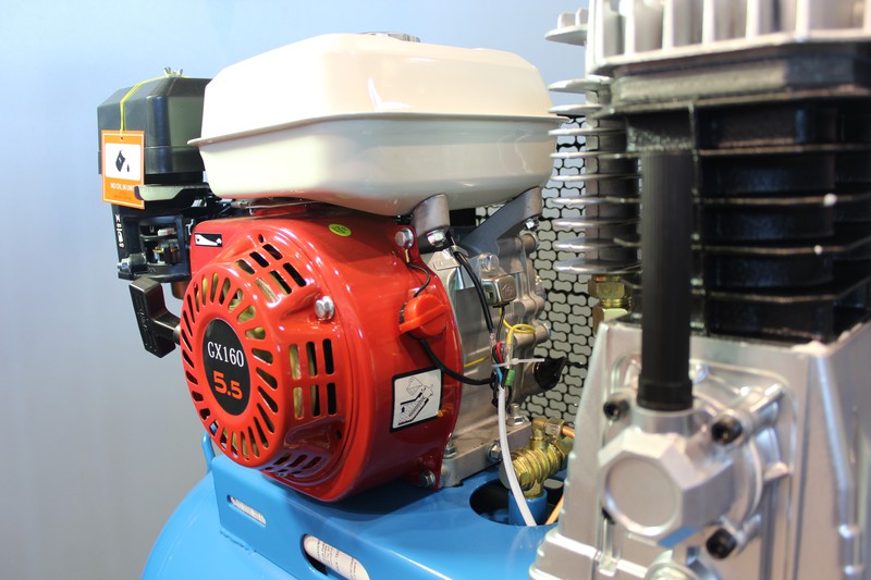 Compresseur d'air, essence + électrique, 200L, 5.5HP - SAURIUM® — BRYCUS