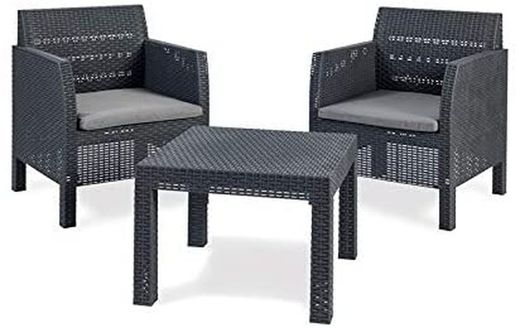 Matilde resin set 2 Rattan Seats ART. 116 Toomax