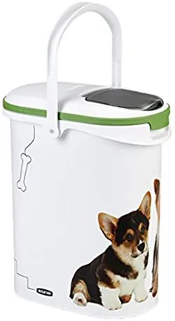 4 Kg Feed Container, Resin, White, 34x29x19 cm Dog