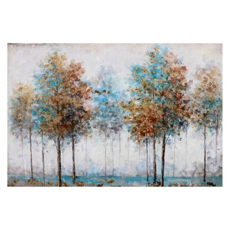 Blue Autumn Trees Frame 120 X 80 Cm Nature Series Brycus