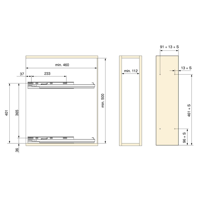 Emuca portabicchieri in 4 linee, 280 mm, acciaio, finitura cromata