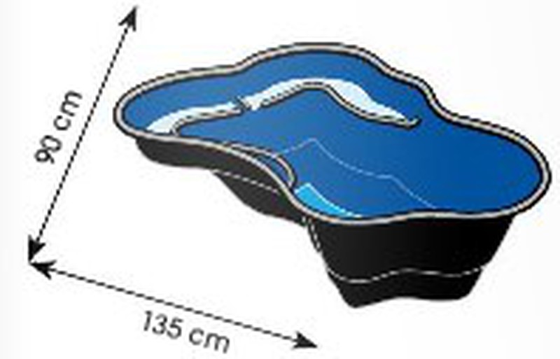 IRIS SI - bassin préformé, surface 0,98 m², profondeur max 40 cm, Equipement maison, Rangement de jardin