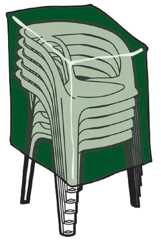 COPERCHIO PROTEZIONE Involucro protettivo Piano copertura per sedie da giardino 105 x 68 x 68 cm in plastica in verde/Grigio 