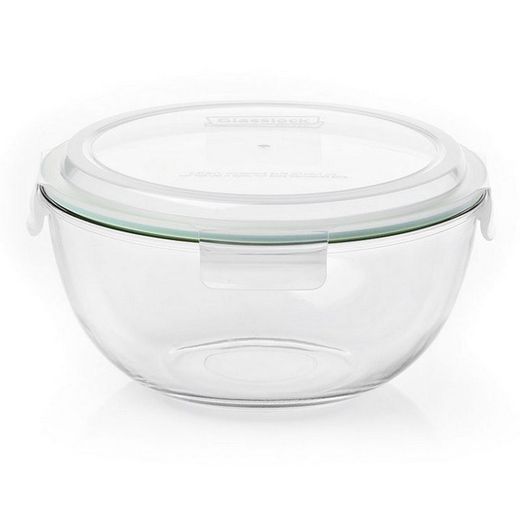 Glasslock Mixer skål hærdet glas 4000 ml med låg