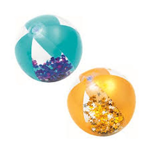 Pallone da spiaggia gonfiabile glitterato ?28 cm