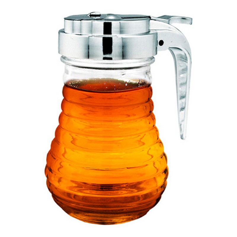 Barattolo di miele in vetro con coperchio e dispenser Vin Bouquet — Brycus