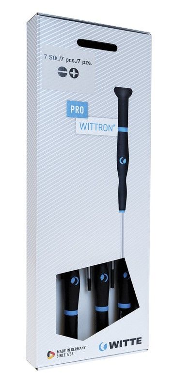Conjunto de chaves de fenda de precisão WITTRON em blister de plástico