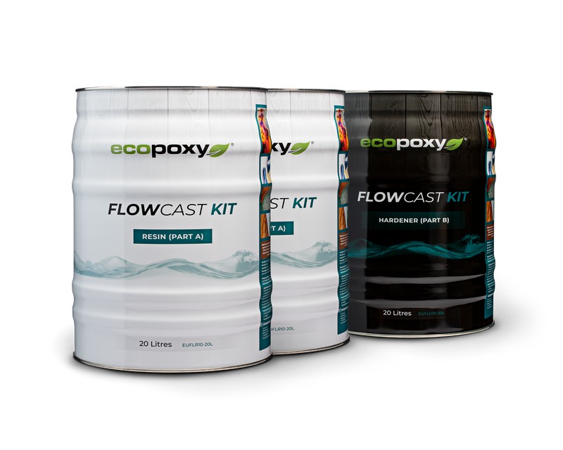 Kit 60 L resina epossidica FlowCast EcoPoxy — Brycus