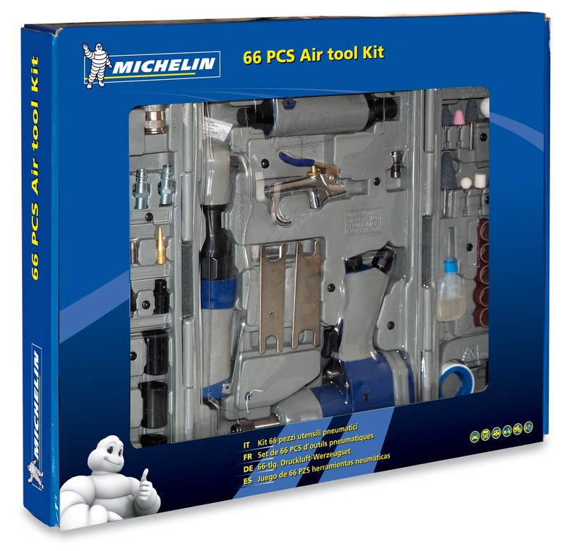 Kit accessori compressore d'aria Michelin 66 pezzi — Brycus