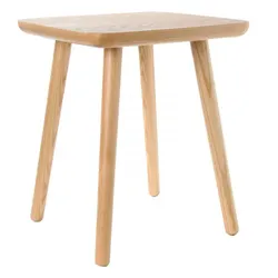 Side table in ash wood (46 x 46 x 54 cm) | Lezquer Series