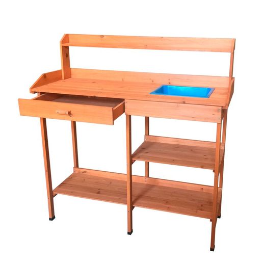 Natuurlijk houten tuintafel Gardiun Kalvin 116x44x125 cm