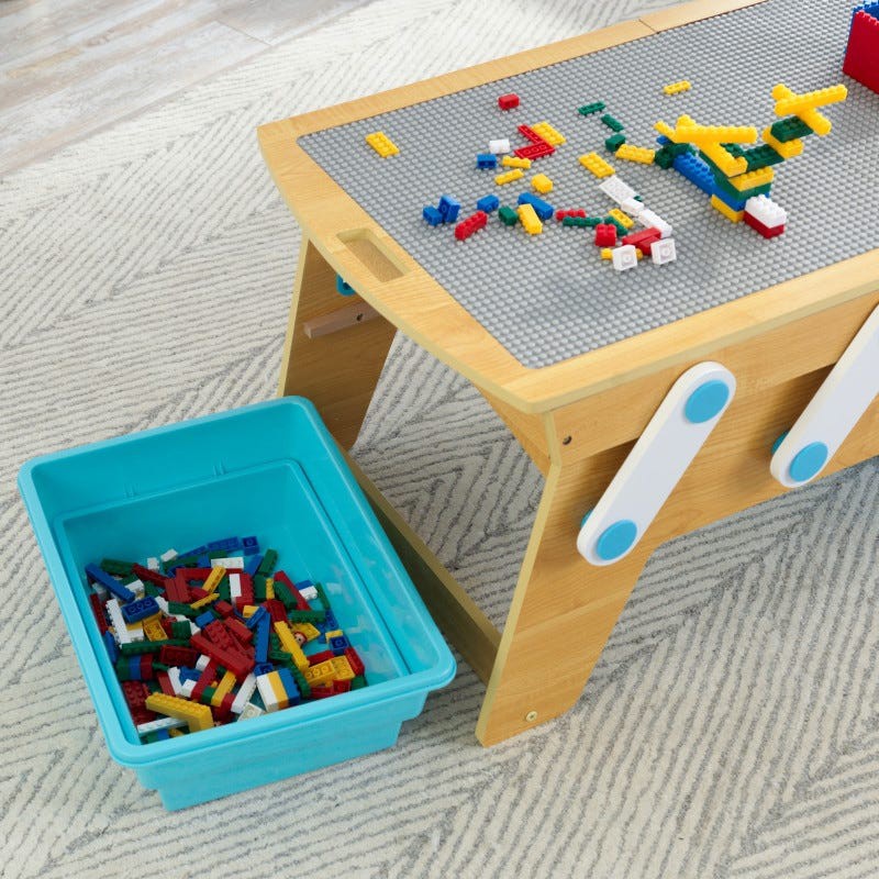 Tavolo per giocare con le costruzioni lego Play & Store Kidkraft