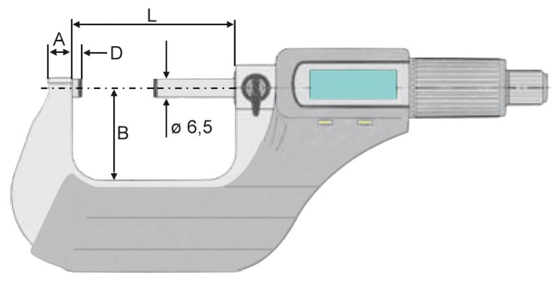 Elektronisches Digital-Mikrometer DIN 863 - IP40 — Brycus
