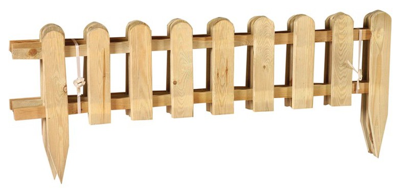 Petite clôture bois hauteur 28 cm. x 1,11 m.