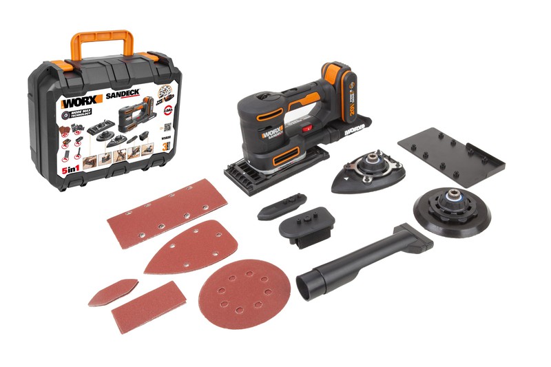 Levigatrice multifunzione 5 in 1 20V 2 0Ah 1 mazza Worx WX820