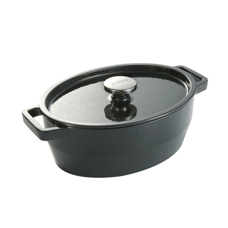 Laag Figuur Betuttelen Pyrex Slow Cook Gietijzeren Pot met Deksel (33 cm) — Brycus
