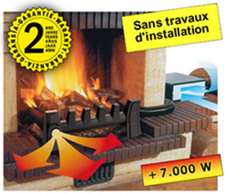 Pack récupérateur de chaleur pour cheminées ouvertes et kit déco Equatair —  BRYCUS
