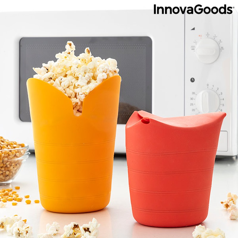 Popbox pieghevoli per popcorn in silicone (confezione da 2) — Brycus