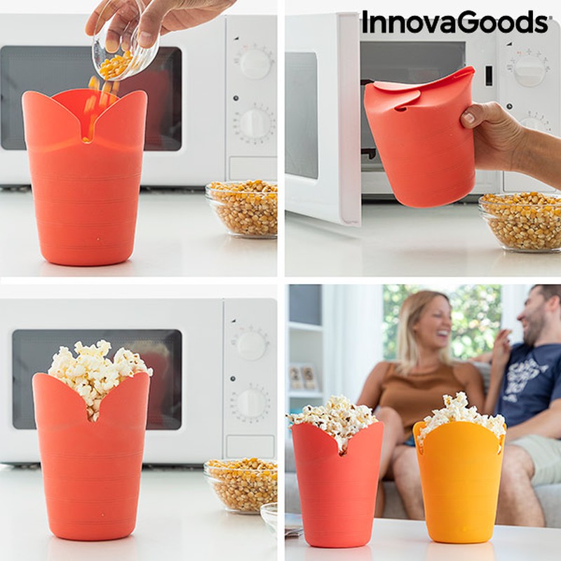 Popbox pieghevoli per popcorn in silicone (confezione da 2) — Brycus