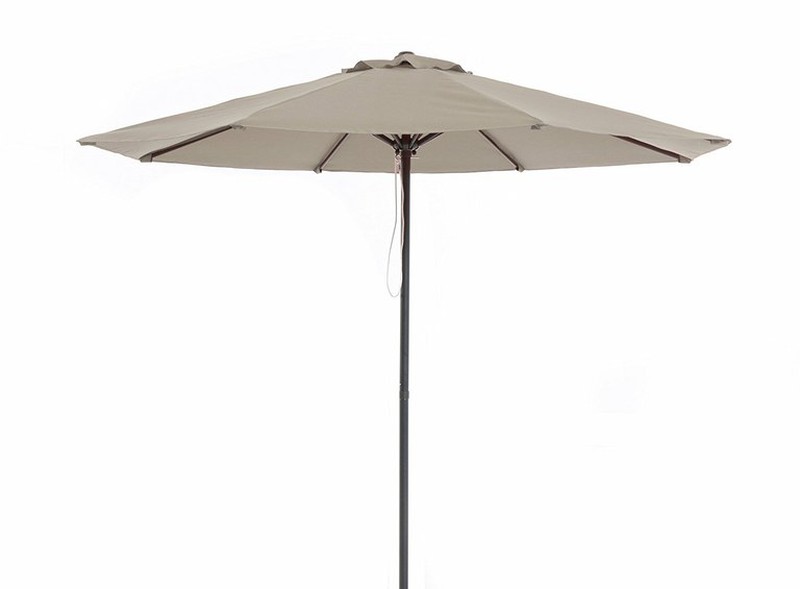 zuurgraad Veilig Bekwaamheid Aluminium parasol imitatie ruw hout 3m — Brycus