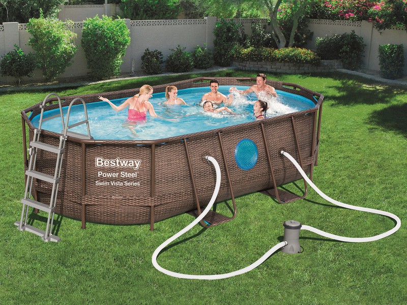 Piscina Desmontable Tubular Oval Bestway Power Steel con