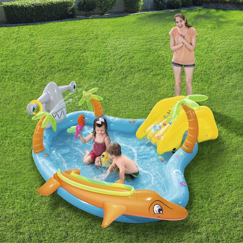 Piscina Gonfiabile per Bambini Bestway Aquarium 239x206x86 cm con