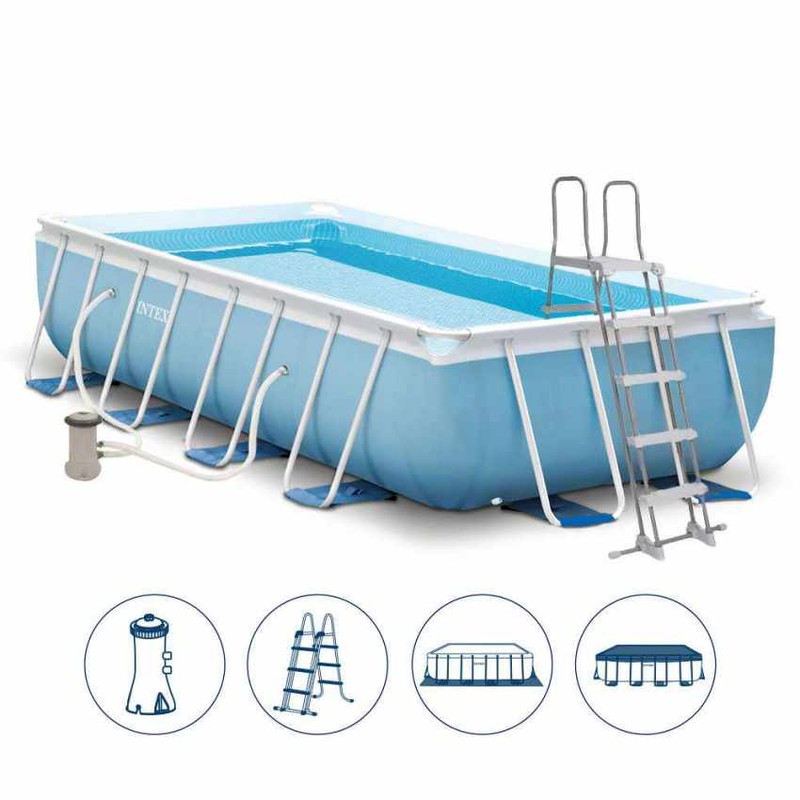 INTEX – piscine rectangulaire à cadre prisme, piscine avec épurateur,  piscines structurelle, piscines rectangulaires amovibles, piscine INTEX