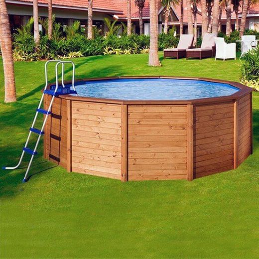 Pack Oval Steel Pool Gre 730x375x132 cm + Abdeckung + Reinigungsset + Spender + Chlor