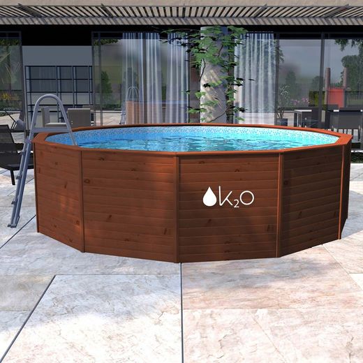 Pack Oval Steel Pool Gre 730x375x132 cm + Abdeckung + Reinigungsset + Spender + Chlor