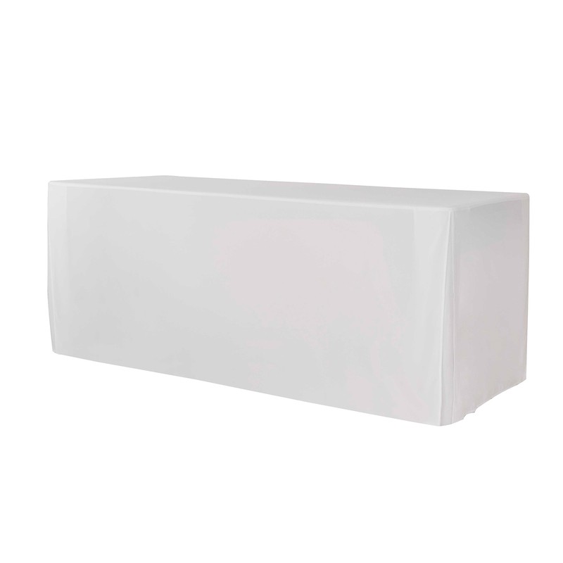 Housse élastique pour table ronde Zown Planet 4 blanc 122x76,2cm — BRYCUS