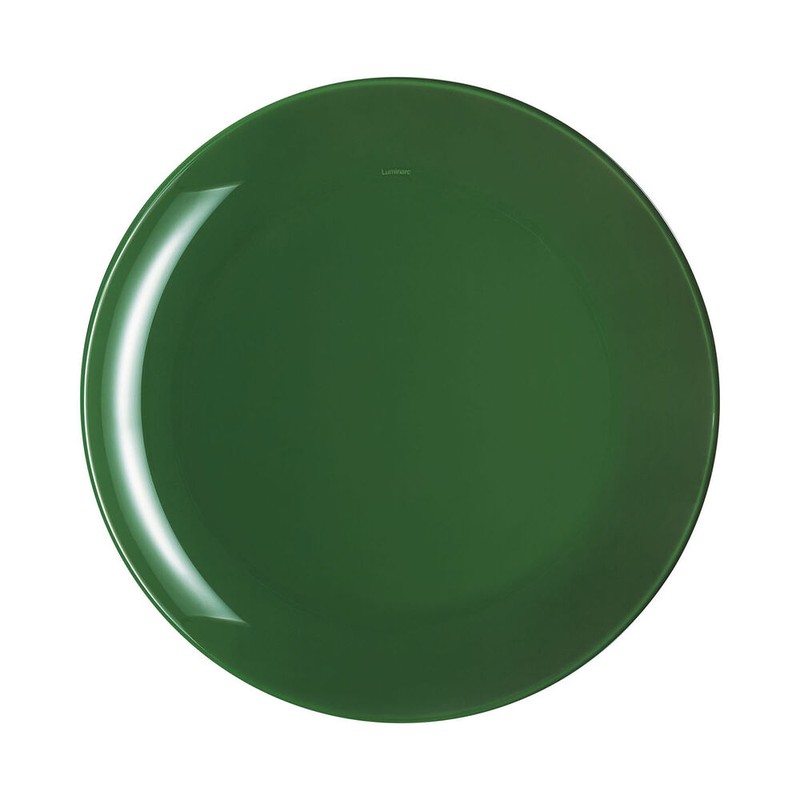 Luminarc Arty Assiette Plate en Verre Vert Forêt (Ø 26 cm) — BRYCUS