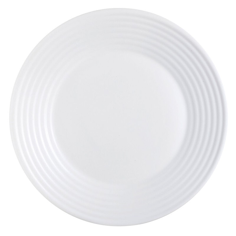 Plato Llano Luminarc Harena Blanco Vidrio Cm Brycus