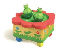 Horloge musicale Petit lac grenouilles Pied