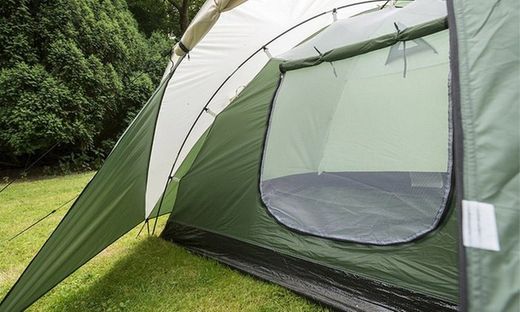 Pack Comfort Quest 200 Mumienschlafsack 220 x 75 cm 7 bis 11 ° C mit Transporttasche + Bestway Ventura Single Aufblasbare Matratze 185 x 76 x 28 cm + Bestway Montana Zelt 210 x 235 x 130 cm