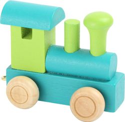 Locomotiva de trem carta, verde e turquesa